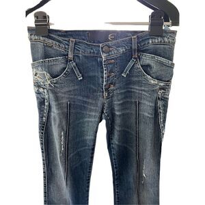 Just Cavalli Jeans Womens 6 28 Flare Button Fly Button Pockets